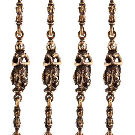 Swing Chain Set Of Brass Metal With Statue Link (Set Of 4 Piece)